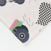 Kleurrijke Monster Trucks Racing Patroon Fleece Deken (Hoek)