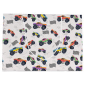 Kleurrijke Monster Trucks Racing Patroon Groot Cadeauzakje (Achterkant)