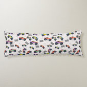 Kleurrijke Monster Trucks Racing Patroon Lichaamskussen (Achterkant)