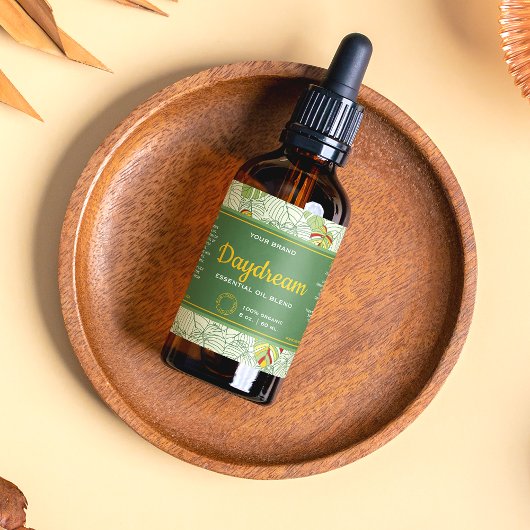 Kleurrijke Monstera Cosmetica Dropper Flesetiket Etiket