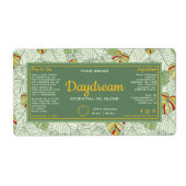 Kleurrijke Monstera Cosmetica Dropper Flesetiket Etiket (Voorkant)