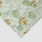 Kleurrijke Monstera laat Oerwoud tissuepapier acht (Detail)