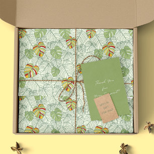 Kleurrijke Monstera laat Oerwoud tissuepapier acht