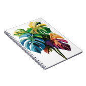 Kleurrijke Monstera Leaf Notitieboek (Rechterzijde)