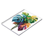 Kleurrijke Monstera Leaf Notitieboek (Linkerzijde)