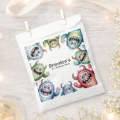 Kleurrijke Monsters 3e. verjaardagsfeestje Bedankzakje (Geknipt)