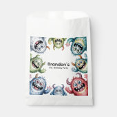 Kleurrijke Monsters 3e. verjaardagsfeestje Bedankzakje (Voorkant)