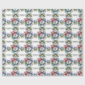 Kleurrijke Monsters 3e. verjaardagsfeestje Cadeaupapier (Vlak)