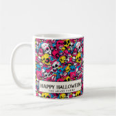Kleurrijke monsters en schedels Halloween Koffiemok (Links)