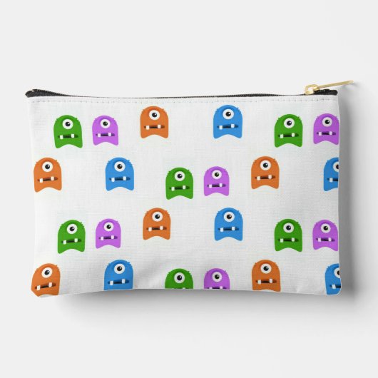 Kleurrijke monsters op wit etui (Achterkant)