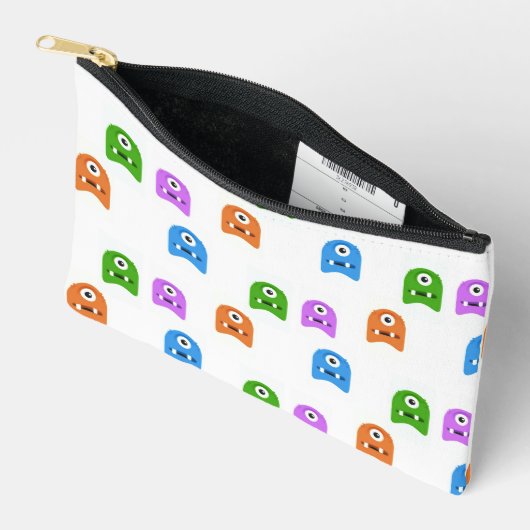 Kleurrijke monsters op wit etui (Open)