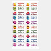 Kleurrijke Monsters School Kinderopvang Kamp Naam Labels (Vel)