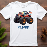 Kleurrijke Monstertruck met Amerikaanse Vlag