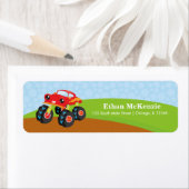 Kleurrijke monsterwagen etiket (Insitu)