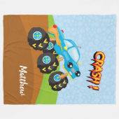 Kleurrijke monsterwagen fleece deken (Voorkant (Horizontaal))