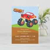 Kleurrijke monsterwagen kaart (Staand voorkant)