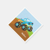 Kleurrijke monsterwagen servet (Hoek)