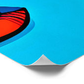 Kleurrijke mooie Abstracte vrouwen gezicht Pop kun Poster (Hoek)