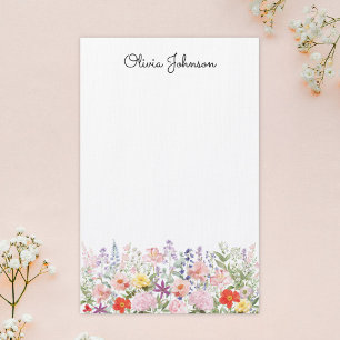 Kleurrijke Mooie Bloemen Bloementuin Persoonlijk Briefpapier