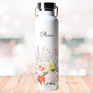 Kleurrijke Mooie Bloemen Bloemetuin Persoonlijk Waterfles