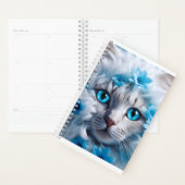 Kleurrijke mooie Cat design blauwe planner (Display)