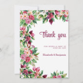 Kleurrijke mooie chic bloem boeket Bedankt Kaart (Voorkant)