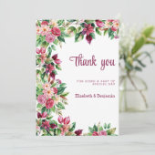 Kleurrijke mooie chic bloem boeket Bedankt Kaart (Staand voorkant)