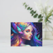 Kleurrijke mooie Fairy Briefkaart (Staand voorkant)