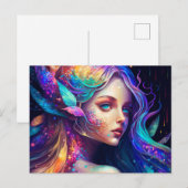 Kleurrijke mooie Fairy Briefkaart (Voorkant / Achterkant)