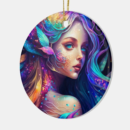 Kleurrijke mooie Fairy Keramisch Ornament (Links)