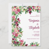 Kleurrijke mooie land bloem boeket bruiloft kaart (Voorkant)