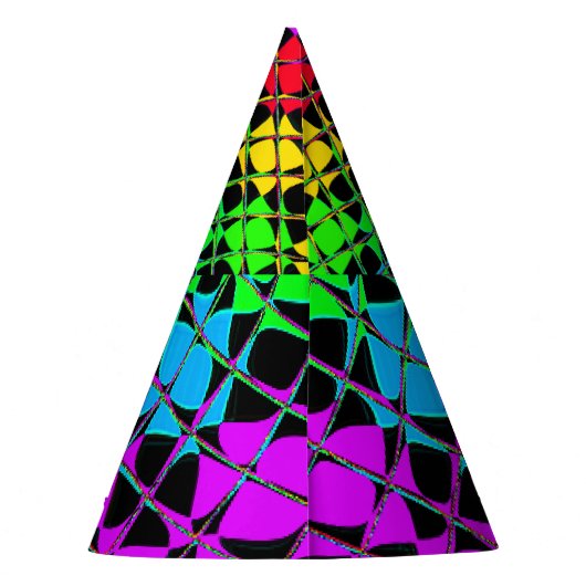 Kleurrijke mooie leuke feestdag voor bachelor feesthoedjes (Achterkant)