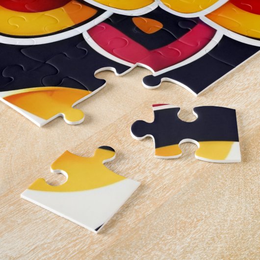 Kleurrijke mooie Mandala Legpuzzel (Zijkant)