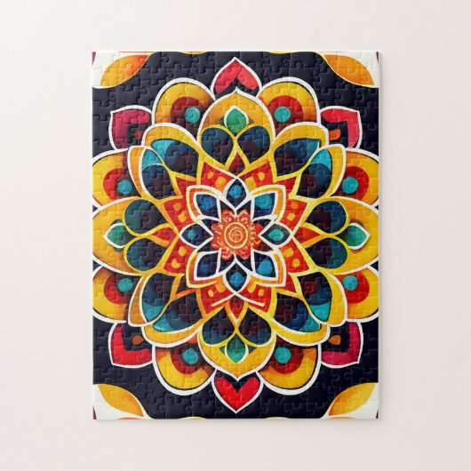 Kleurrijke mooie Mandala Legpuzzel (Verticaal)