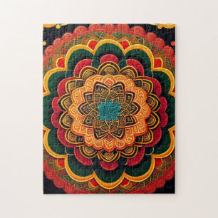 Kleurrijke mooie Mandala Legpuzzel
