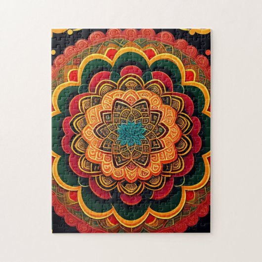 Kleurrijke mooie Mandala Legpuzzel (Verticaal)