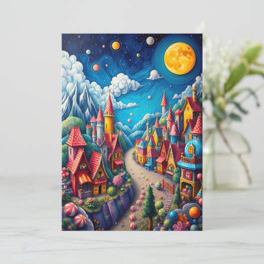 Kleurrijke Moonlit Snoep Land & Magical Village Ka (Staand voorkant)