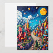 Kleurrijke Moonlit Snoep Land & Magical Village Ka (Voorkant / Achterkant)