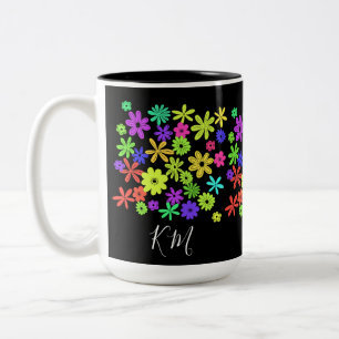 Kleurrijke Mop Cute Bloemen Persoonlijke Mok