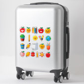 Kleurrijke Moppertjes Schoolstickerset Sticker (Koffer)