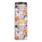 Kleurrijke Moppige Katten Thermosbeker (Achterkant)