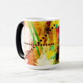 Kleurrijke morphing mok met abstract design (Voorkant links)