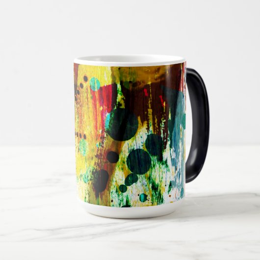 Kleurrijke morphing mok met abstract design (Voorkant rechts)