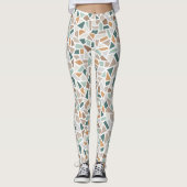 Kleurrijke Mosiac Tegel Print Leggings (Voorkant)