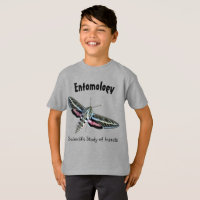 Kleurrijke Mot Entomologie T-shirt Voorkant