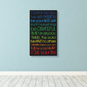 Kleurrijke motivatie canvas afdruk (Insitu (Houten vloer))