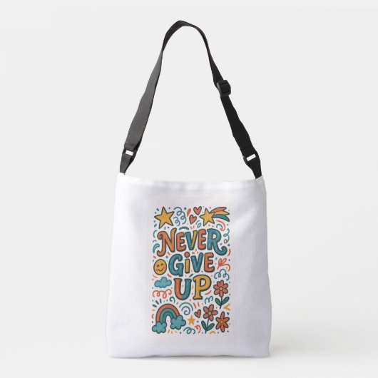 Kleurrijke Motivatie Canvas tas (Achterkant)