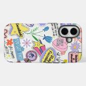Kleurrijke Motivatie citaten iPhone 16 Hoesje (Achterkant (horizontaal))
