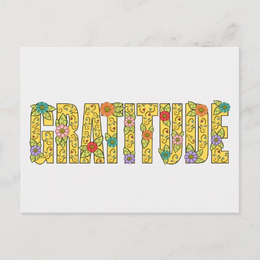 Kleurrijke Motivatie Dankbaarheid Bevestiging Beda Briefkaart (Voorkant)
