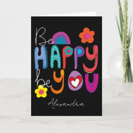 Kleurrijke Motivatie Wees blij ben u douane Kaart